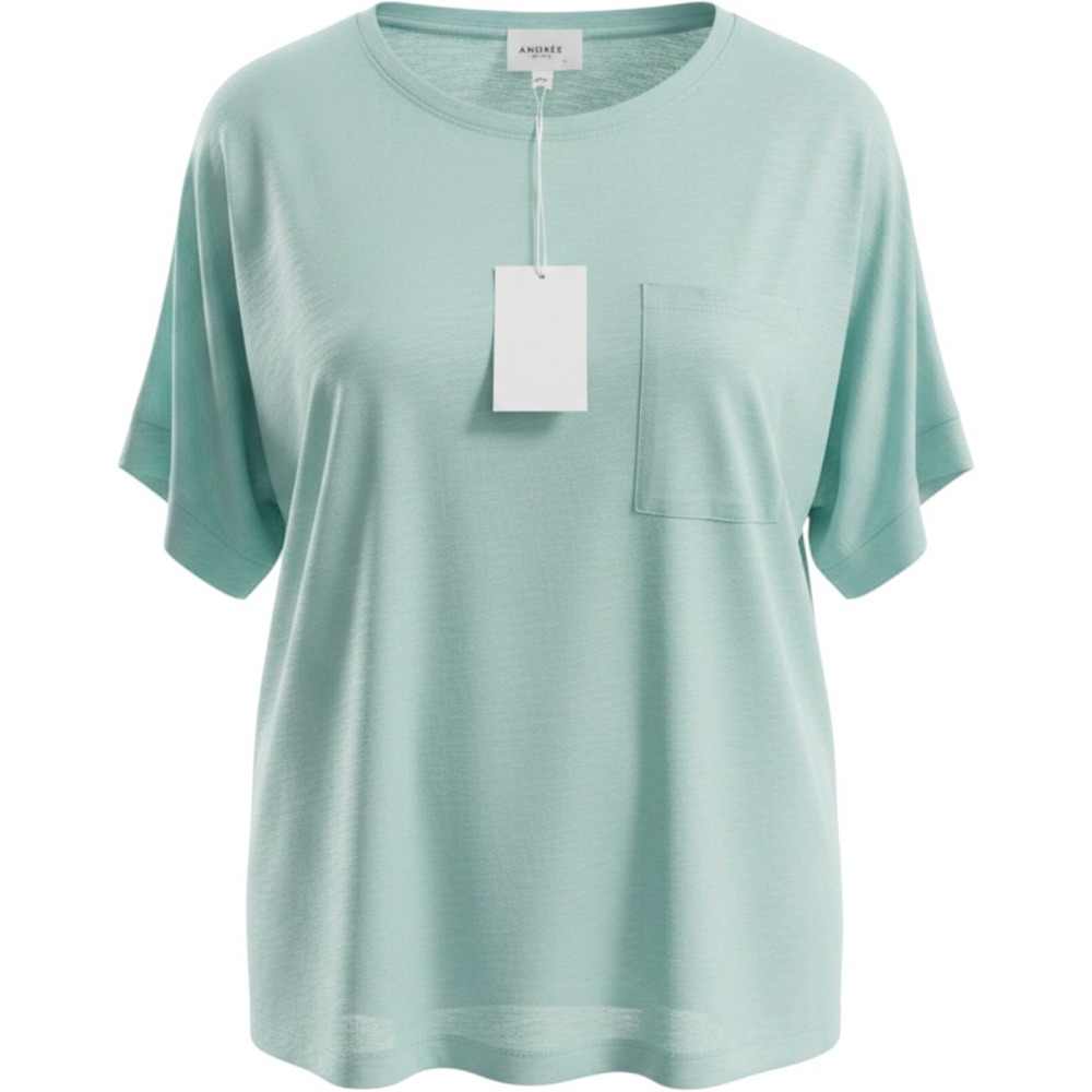 Andre By Unit 100% COTTON Pocket Tee - Light Mint Size M